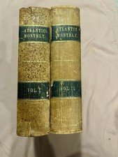 Atlantic Monthly Bound Volumes 1 And 2 1857 To 1858