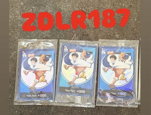 ONE (1) LA Dodgers One Piece Promo Cards ONLY Monkey D Luffy SGA japan anime