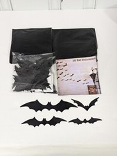 3 Packs Of 120 Pcs Bats Halloween Decorations 3D PVC Bats Indoor Outdoor Decor