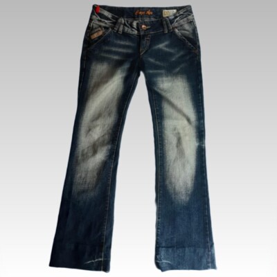 Vintage 90s Y2k Crazy Age Stone Wash Jeans Sz Low Rise