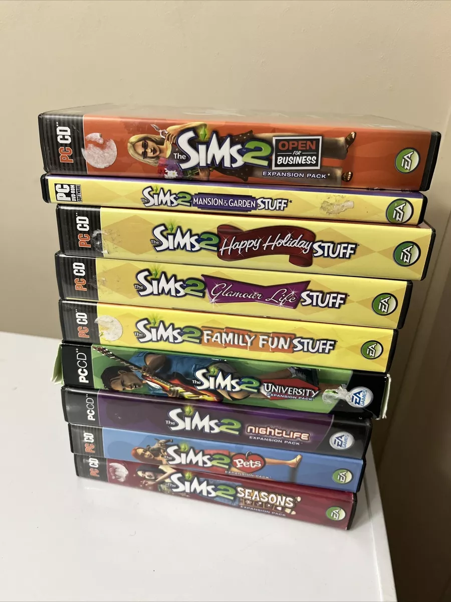 The Sims 2 DELUXE PC Game + 9 Expansion Packs Bundle Lot.FREE