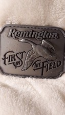 Belt Buckle Remington Arms First in the Field Canada Goose Vintage 1980 Made USA