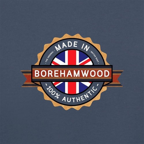 Made In Borehamwood - Womens T-Shirt - Town City Village Born Love Live - Picture 2 of 15