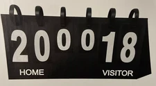 Upstreet Scoreboard Score Keeper - Portable Flipper Flips up to 99 Black/ White