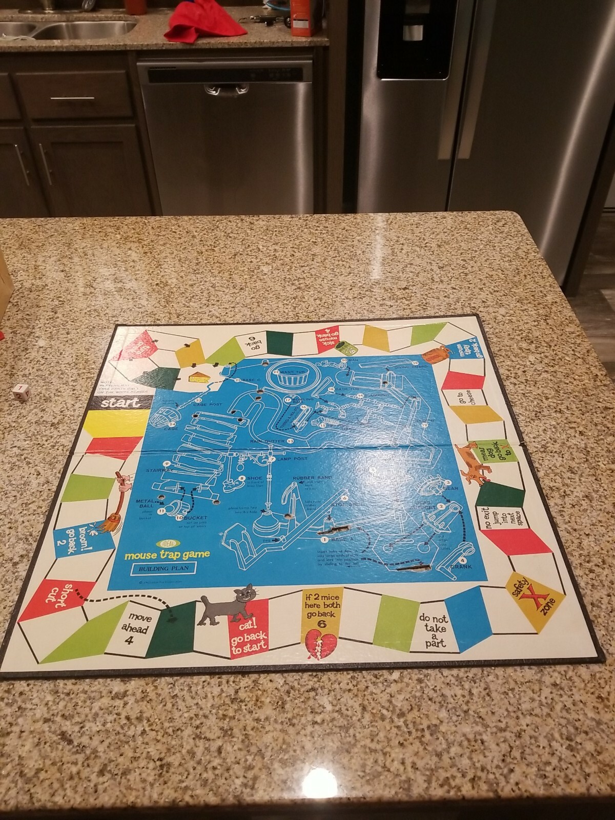 MOUSE TRAP GAME 1963 by Ideal Replacement Parts Pieces- gameboard | eBay