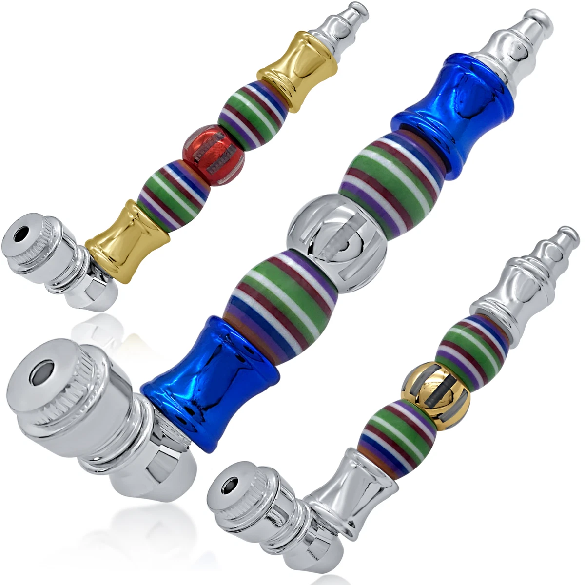 Free Shipping! 10pcs/lot Metal Pipe Jamaica Rasta Weed / Tobacco / Smoking Pipes-in Tobacco - Foto 6