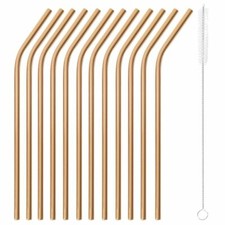 Sambonet Paderno - Bar - 12 Curved Straws cm 21.5 Copper - Dealer