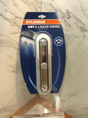SYLVANIA LED Self Stick ON Touch Night Light Battery Dot It Linear Swivel