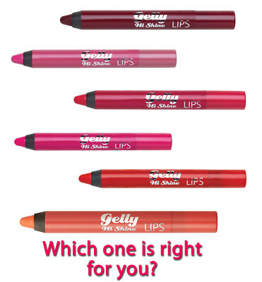 Neu Barry M Gelly glänzend hochglänzend Lippenstift 6 Farbtöne