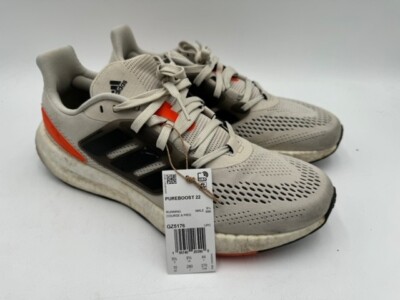 ADIDAS MEN'S PUREBOOST 22 RUNNING SHOE SNEAKERS ALUMINUM BLACK ORANGE SIZE 10