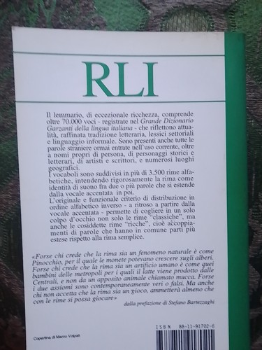 Rimario della Lingua Italiana , come nuovo - Foto 3 di 5