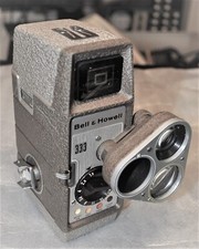 BELL HOWELL MODEL 333 SUN DIAL 8MM MOVIE CAMERA VINTAGE WITH CASE