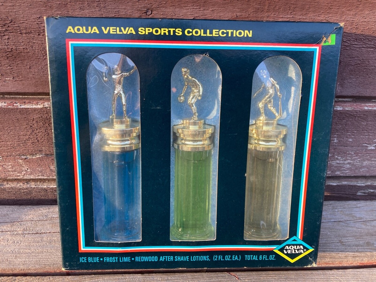 VTG AQUA VELVA SPORTS COLLECTION TROPHY COLOGNE PERFUME SET NOS | eBay