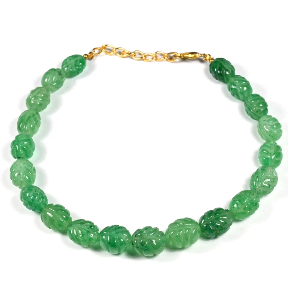 Natürlicher russischer Smaragd handgeschnitzt oval Edelstein Perlen Frauen Ar... - Bild 2 von 4