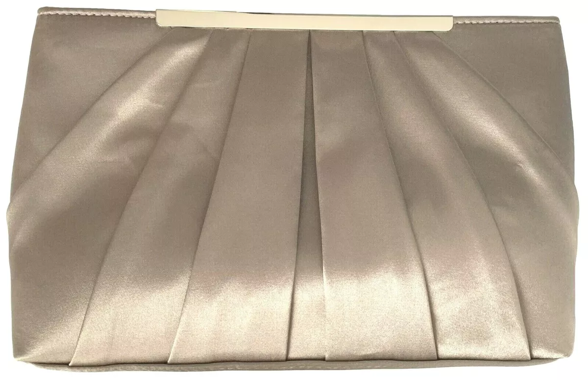 Grey satin clutch sale