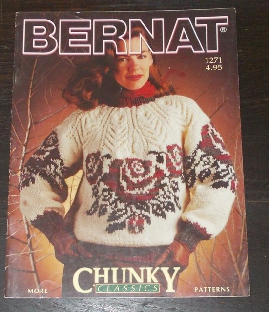 BERNAT knitting BOOK 1271 Chunky Classics patterns Women's Sweaters