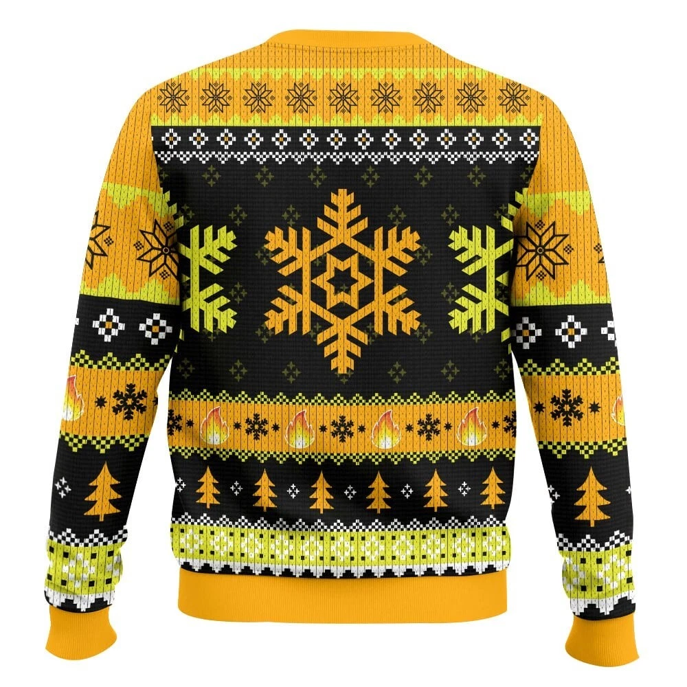 This is Fine Meme Christmas Ugly Sweater Funny Holiday Meme Gift