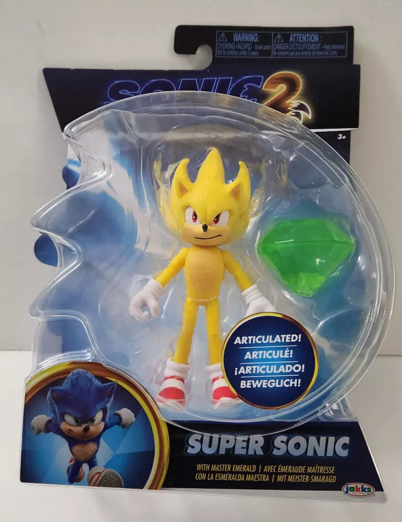 Sonic The Hedgehog 2 Movie Series 4-inch Action Figure Super with Master  Emerald 41497