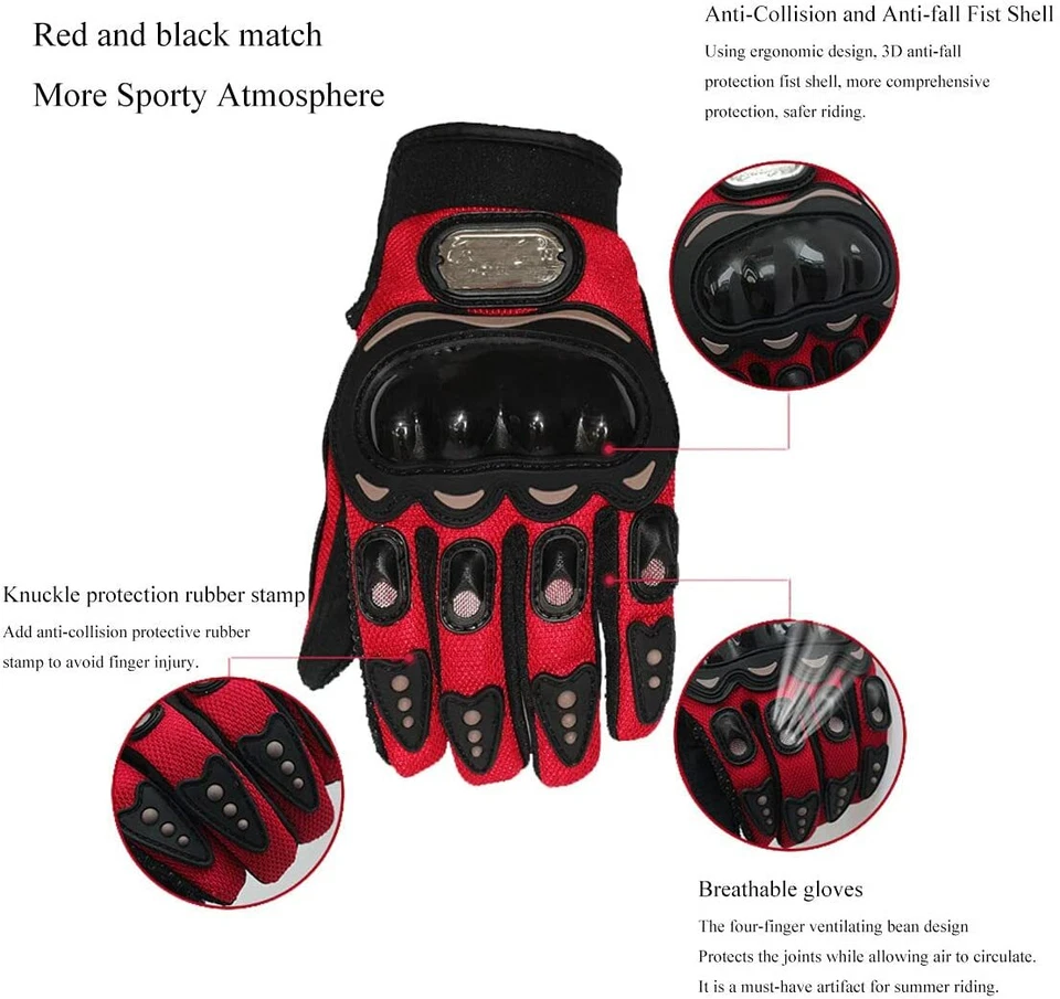 Guantes de motocicleta para hombres mujeres al aire libre motocross ATV UTV carreras etc. Foto 4 de 4