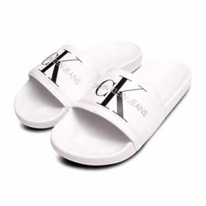 Calvin Klein Sandalias para mujer Chantal Control Deslizante Blanco  Brillante | eBay