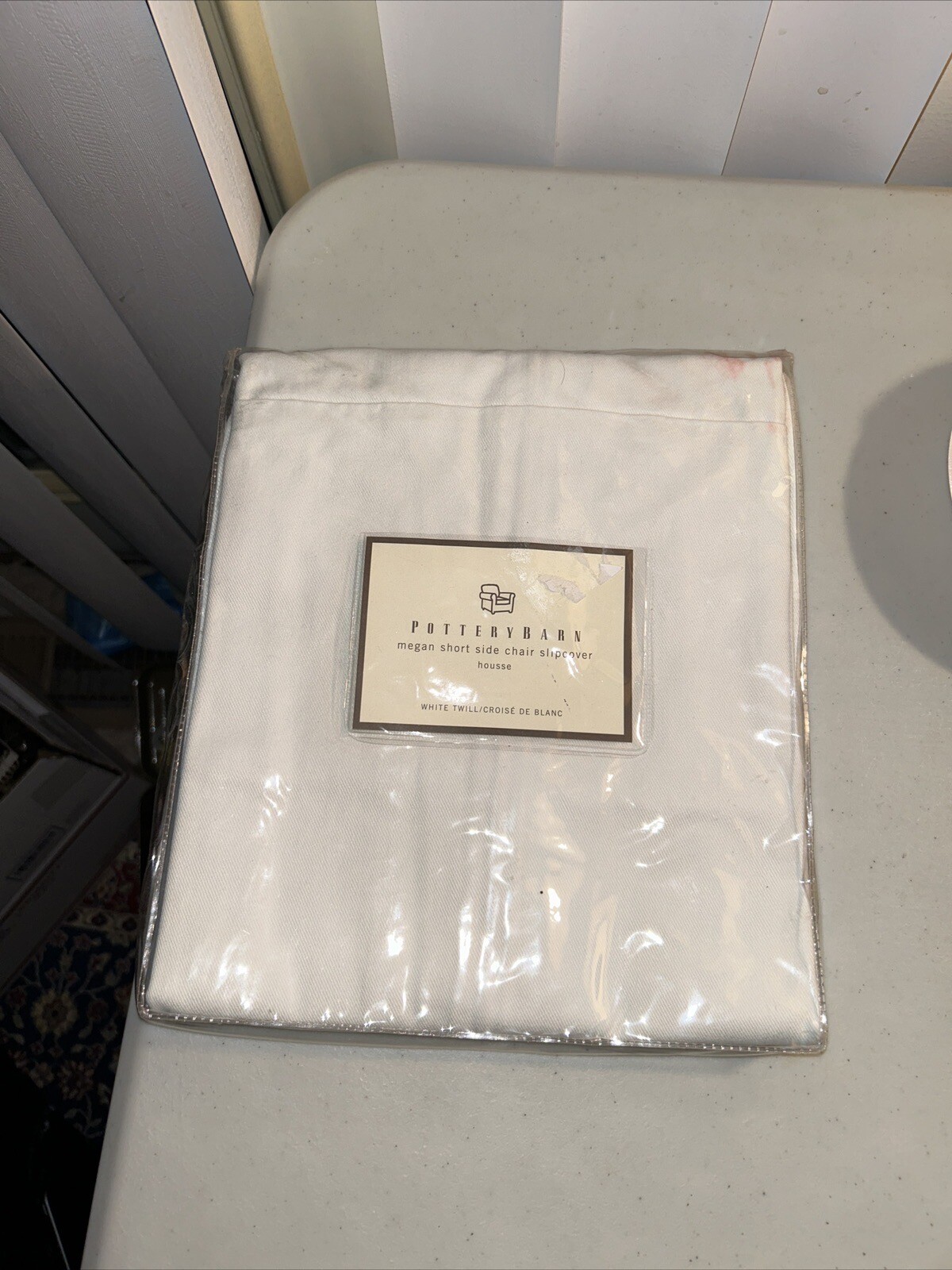 NEW In Package Pottery Barn Megan Short Side Chair Slipcover White