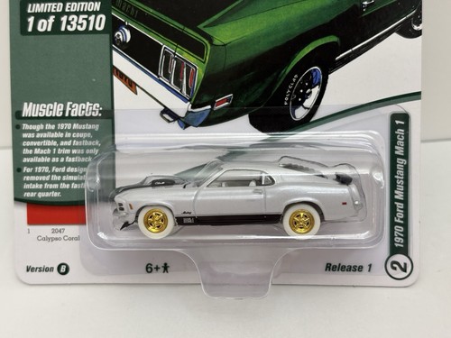 CHASE JOHNNY LIGHTNING MUSCLE CARS USA 1970 FORD MUSTANG MACH 1 WHITE LIGHTNING - Picture 2 of 17