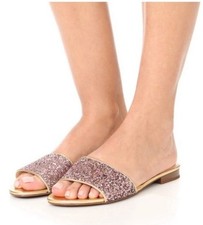 New In Box Kate Spade Madeline Rose Gold Multicolor Glitter Sandals