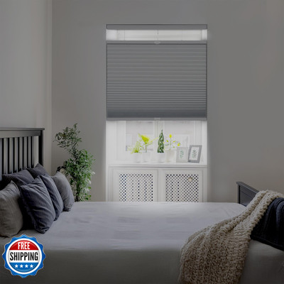 Dez Furnishings Cordless 1.5 Blackout Top Down Bottom Up Cellular Shade Energy