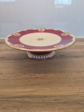 Vintage Cake Stand 9" Diameter Gilt Border Gold Trim Afternoon Tea