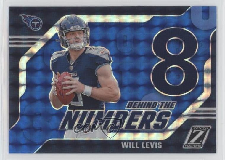 2023 Panini Zenith Behind The Numbers Blue Will Levis #29 Rookie RC e9p