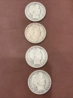 Item #1532 Barber Halves Set- 1907-O, 1908-O, 1912-O, 1915-D