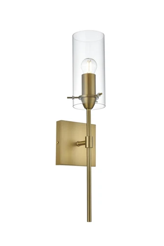 Living District Elsreth 4.5" Wall Sconce Clear Shade In Satin Gold - Picture 3 of 7