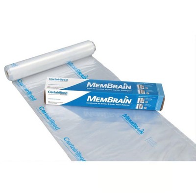 CertainTeed MemBrain 10 ft. W X 100 ft. L X 2 mil Air Barrier and Smart Vapor Re