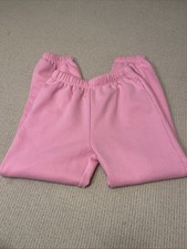 Women's Cotton Fleece Lined Thick Jogger Sweatpants Size Medium Pockets Pink