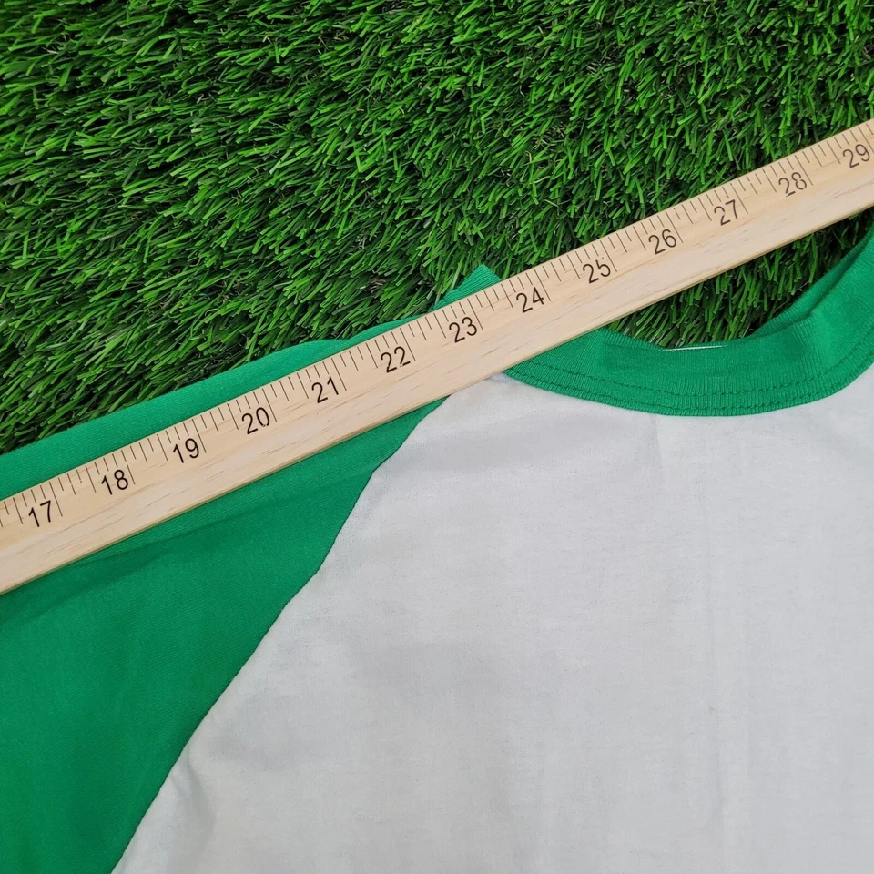 Vintage 90s MOD Colorbock Raglan Shirt Women Large 19x25 USA - Image 3 of 4