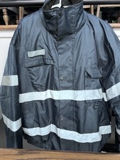 Men s BLKNIGHTS Hi-Vis Reflective Safety Jacket Navy Blue 2XL Fleece Lined NWT