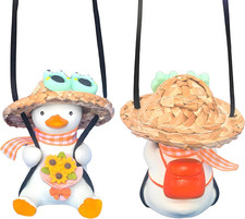 Cool Swinging Duck car Hanging Ornament, Pendant Interior Rearview Mirror Decora
