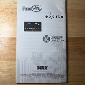 Sega Saturn NetLink Version 3.0 Custom Web Browser Manual