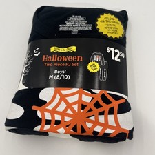 Halloween Two Piece PJ Set, Boys M 8/10 Glow In The Dark 
