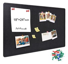 Large Bulletin Board - Foldable 24x18 Inches Cork Board Alternative with 20 P...