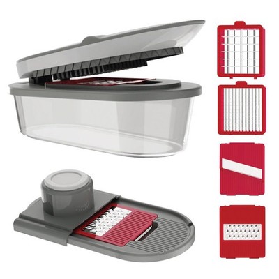 Vegetable Chopper and Mandoline Slicer with Container, CHOPZILLA 4 Pink 