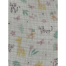 Parent's Choice Jungle Muslin Blanket Swaddle Baby Receiving Monkey Giraffe Cat