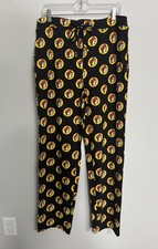 Buc-ees Pajama Pants multicolor Print Logo Drawstring Bucees size large NWT