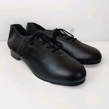 Capezio CG19 Tele Tone Tap Shoes Womens 11 / Mens 9 Black Leather Dance READ 