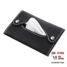 Elegant PU Leather Tissue Holder - Pull-Out Design Purse Car Organizer,