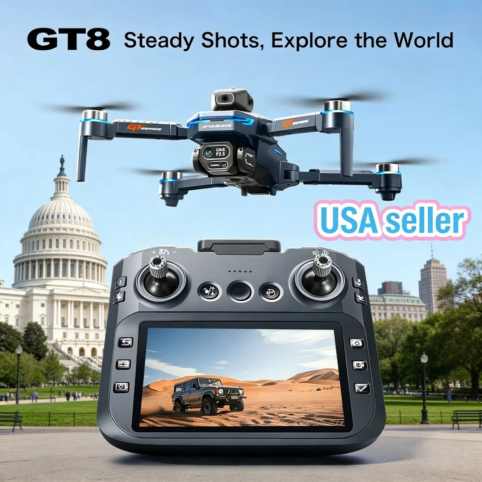 6K(720P)GT8 Brushless Drone with HD Camera 4-Axis Obstacle Avoidance - Image 2 of 4