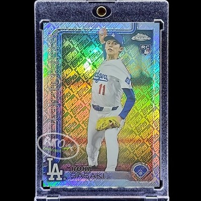 Roki Sasaki RARE ROOKIE VARIANT LOGO REFRACTOR INVESTMENT CARD SP DODGERS MINT