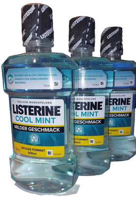 Listerine Cool Mint Mild, 3er-Pack (3x 600ml)