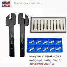 10mm Shank  Left+right 1.5mm external groove knife holder with 20 pieces inserte