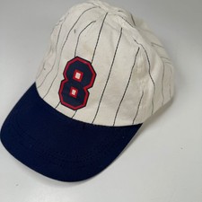 Boys Baseball Hat White Navy Red One Size Pin...